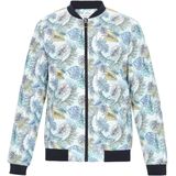 MO - Tussenjas - Turquoise - Blouson - Licht Gevoerd - Bloemenprint