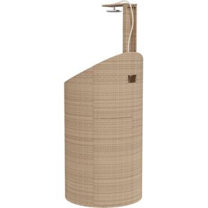 Buitendouche 100x100x241,5 cm poly rattan en acaciahout beige