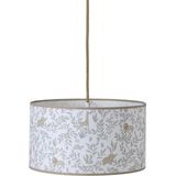 Olifant - Babylon - Lampenkap - Ecru - Dierenprint, Hoogte 20 cm, Diameter 35 cm