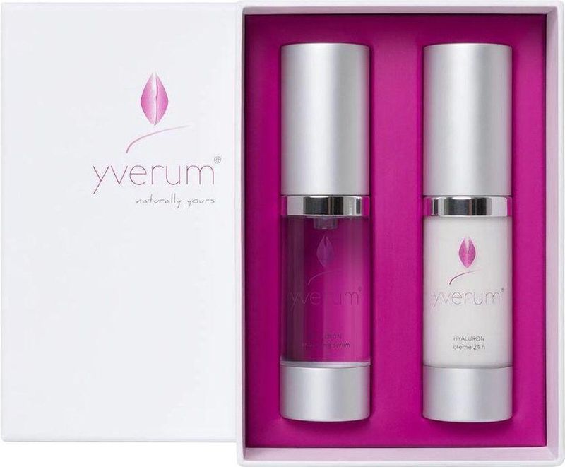 Yverum - Hyaluron Set - Gezichtscrème en Serum - Plantaardig