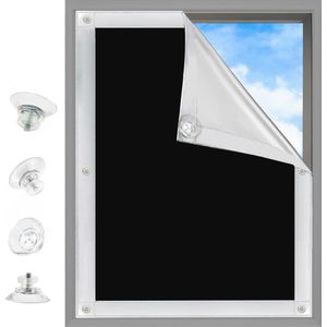 Verduisterend Rolgordijn voor Dakramen, UV- en Zonwerend, 100% Ondoorzichtig, Eenvoudig te Bevestigen, Compact Ontwerp, Zwart (38x75)