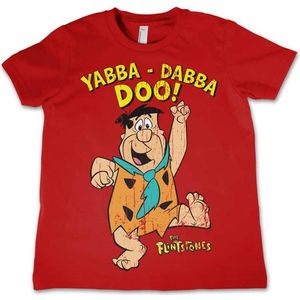 The Flintstones Kinder Tshirt -XS- Yabba-Dabba-Doo Rood