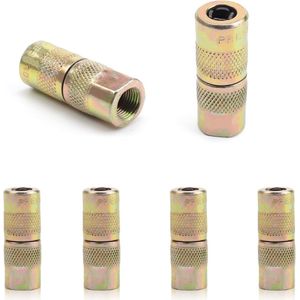 6 Pcs Grease Press Adapters - Flat Nozzles - Hydraulic Grease Spray Nozzle - Wear-resistant en Rust-proof voor Grease Press