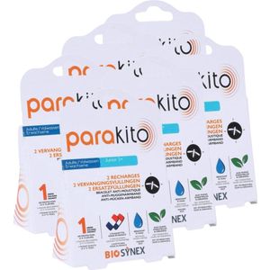 Para'kito Pack 12 Navullingen - Anti-muggen armband - Doeltreffende Bescherming -