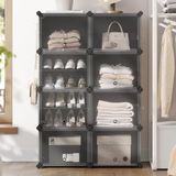 Schoenenrek Mads - Zwart - 124 x 32 x 94 cm