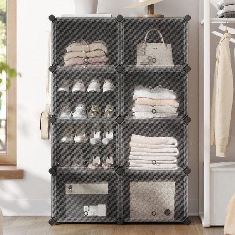 Schoenenrek Mads - Zwart - 124 x 32 x 94 cm