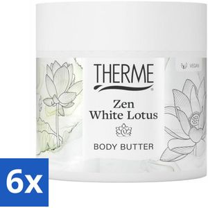 Therme - Zen White Lotus - Bodybutter - Hydraterend - Verzorgend - 225gr - Voordeelverpakking - 6 stuks