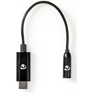USB-Adapter | USB 3.1 | USB-C™ Male | 3,5 mm Female | 0.15 m | Rond | Verguld / Vernikkeld | PVC | Zwart | Polybag