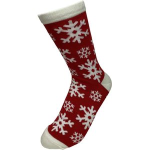 Robin Ruth Kerstsokken vrouwen maat 36-42 - Kerst - Sokken - Rood - Sneeuwvlok