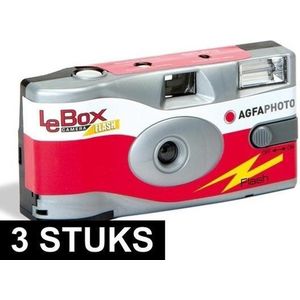 3x wegwerp cameras met flitser