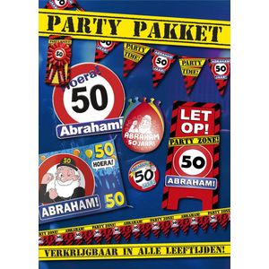 Verjaardags Pakket 50 Jaar Abraham - FeestPakket - Versiering - Jubileum