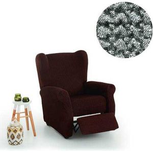 Hoes voor relaxstoel met beweegbare voet - Zwart-Wit - 65-90cm breed