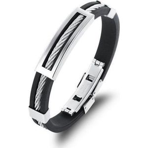 Montebello Armband Anakin - 316L Staal - Siliconen - 10mm - 19cm