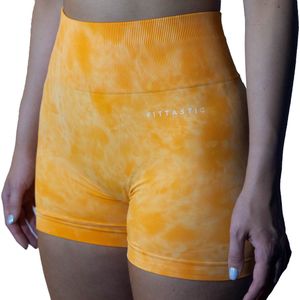 Fittasstic Sportswear Tie Dye Shorts Orange - Beige - M