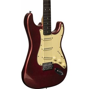 Stagg SES-30 CAR Electric Guitar Standard S Style Candy Apple Red