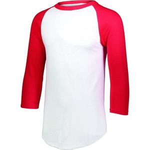 Augusta Sportswear - Honkbal - MLB - Raglan - 3/4 Mouw - Traditioneel - Baseball - T-Shirt - Tee 2.0 - Rood - Small