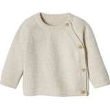 Babytrui - Gemêleerd Beige - Tricot - Met Knoopsluiting Aan De Voorkant