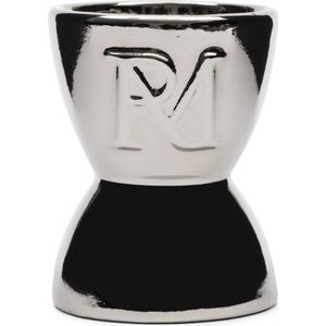 Riviera Maison Eierhouder Zilver - Chic Eierdopjes, Eierdop - Keramiek - (ØxH) 5.5x7