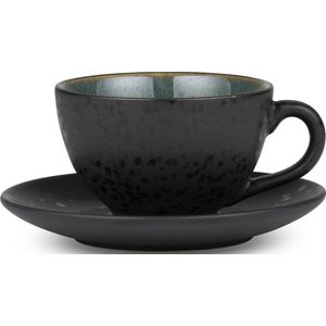 BITZ Kop met schaal Dia. 10 x 6 cm 24 cl Zwart/Groen