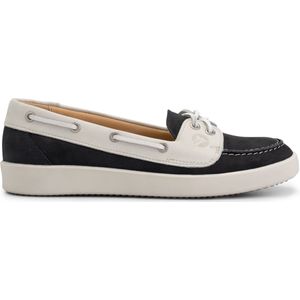 Travelin' Marazion Leren Dames instappers - Zomerschoenen vrouwen mocassins - Donkerblauw leer