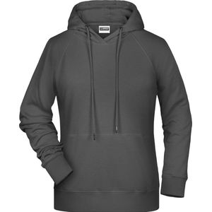 James and Nicholson Dames/dames Raglan Sleeved Hoodie (Grafiet)