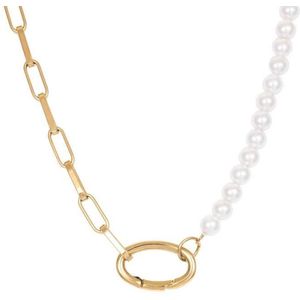 iXXXi-Jewelry-Square Chain Pearl-Goud-dames-Collier-45 cm