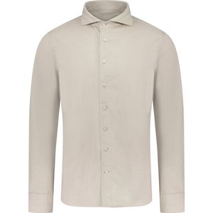 Profuomo Overhemd Beige Beige Aansluitend - Maat EU38 - Mannen - Never out of stock Collectie - Katoen