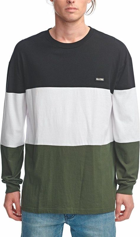Globe Lock Up T-shirt Met Lange Mouwen Groen,Wit,Zwart M Man