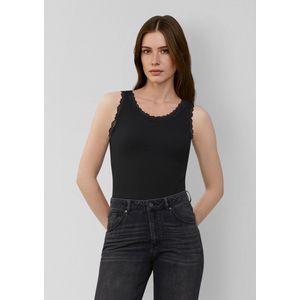 Tanktops - Zachte Jersey Tanktop - Met Vrouwelijke Kanten Rand - Slanke Pasvorm