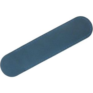 Lederen pennenetui - handgemaakte zachte pen beschermhoes - blauw - 15 cm x 35 cm .