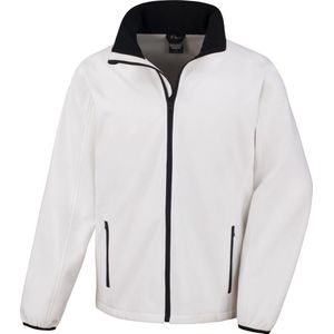 Result Heren Kernafdrukbaar Softshell-jasje (Wit/zwart)