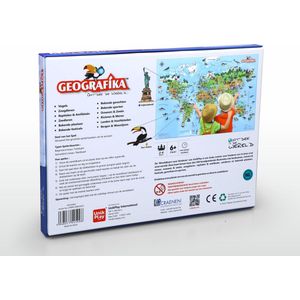 Ontdek de Wereld spel + Wereldkaart voor kinderen Unik Play / Geografika