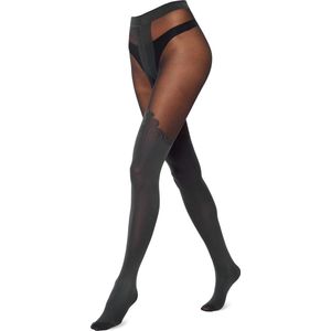 Merry Style MS-GB-389 Dames Panty - 60 DEN-Overknee-Look - Polyamide - Grafiet - S