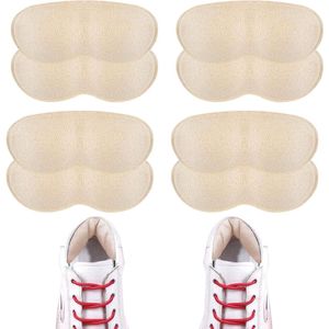 Zachte hielkussens voor kinder- en damesschoenen - Zelfklevende hielinzetstukken om wrijving en wegglijden te voorkomen (beige)