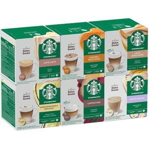 Starbucks Melk Proefpakket Koffiecups by Nescafé Dolce Gusto - 6 x 12 capsules - 36 porties