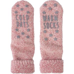 Homesocks Cold Days / Warm Socks met antislip - 38 - Roze