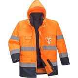 Hi-Vis - Lite 3 in 1 - Werkjack - Oranje - Waterdicht, Uitneembaar Binnenjack, 9 Zakken