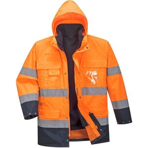 Hi-Vis - Lite 3 in 1 - Werkjack - Oranje - Waterdicht, Uitneembaar Binnenjack, 9 Zakken