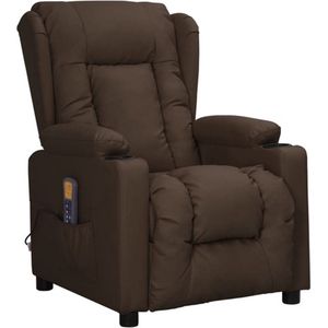 vidaXL-Massagestoel-kunstleer-bruin