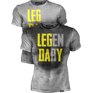 Motiverend Training Workout T-Shirt | Zweet geactiveerd | Leg Day - Legendary | S