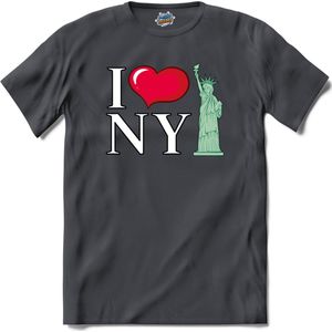 I Love New York | New York - Vintage - T-Shirt - Unisex - Mouse Grey - Maat XXL