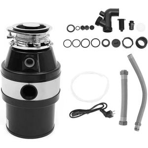 14 liter Keukenafvalhakmolen - extreem stille motor - luchtschakelaar - 370 W - etensresten hakmolen - keukenspoelbakken - schoon afval .