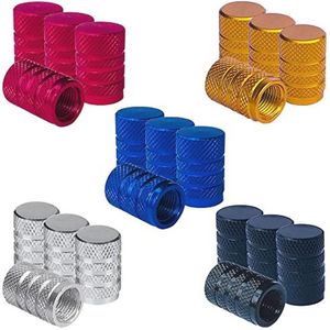 20 Stuks Premium Bandenventieldoppen in Aluminium - Universal Schrader Ventiel Kappen voor Auto, Motorfiets en Fiets