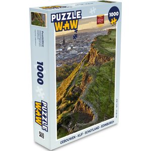 Puzzel Gebouwen - Klif - Schotland - Edinburgh - Legpuzzel - Puzzel 1000 stukjes volwassenen