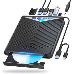 Draagbare USB 3.0 en Type-C Externe CD/DVD-drive voor Laptop en Desktop