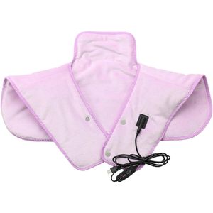 Schouderverwarmingskussen, elektrisch verwarmingskussen - Draagbaar verwarmingskussen Plug-in verwarmde nekband - Automatische uitschakeling Verwarmde nekwarmer USB-verwarmingskussen voor schouder-nek - Paars