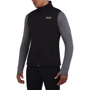 TCA Mannen Flyweight Winddicht Hardloop Fiets Gilet met Ritszakken - Middernacht Blauw, XL