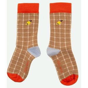 Sticky Lemon - socks - farmhouse - check harvest moon