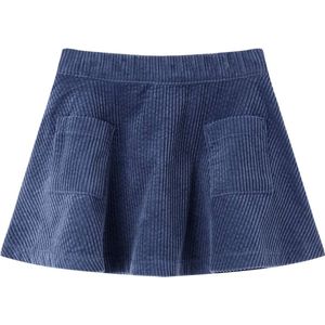 vidaXL - Kinderrok - Marineblauw - A-lijn - Met Zakken - Ribfluweel