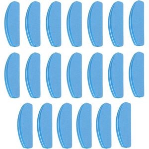 Mini-nagelvijlen 20 stuks, groothandel nagelpolijstblokken, professionele nagelpolijstset voor acryl- en natuurlijke nagels, blauw, korrelgrootte 100/180